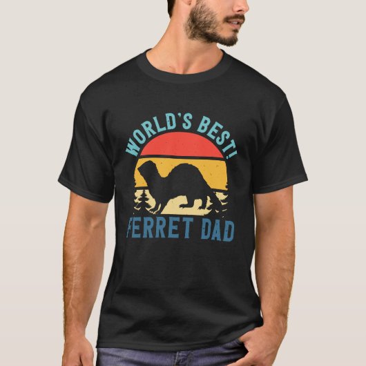 I'm The World's Best Ferret Dad Animal Ferret T-Shirt (Vorderseite)