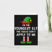 I'm The Youngest Elf Matching Family Christmas  Karte (Vorderseite)
