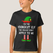 I'm The Youngest Elf Matching Family Christmas T-Shirt (Vorderseite)