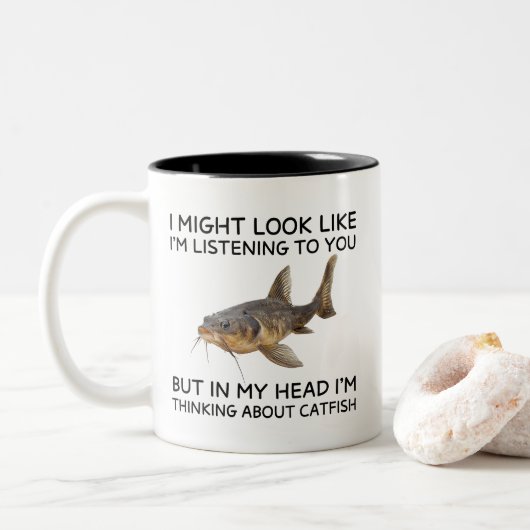  I'm thinking about CATFISH Zweifarbige Tasse (Mit Donut)