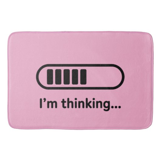 I'm Thinking... Loading Progress Bar Pink Minimali Badematte (Vorderseite)