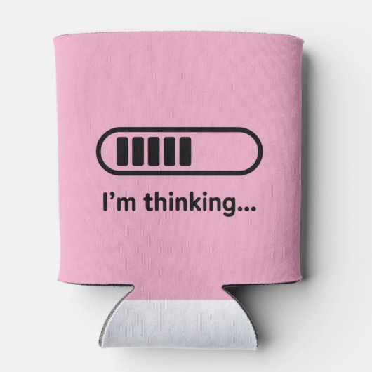 I'm Thinking... Loading Progress Bar Pink Minimali Dosenkühler (Rückseite)