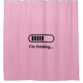 I'm Thinking... Loading Progress Bar Pink Minimali Duschvorhang (Vorderseite)