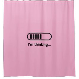 I'm Thinking... Loading Progress Bar Pink Minimali Duschvorhang