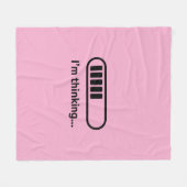I'm Thinking... Loading Progress Bar Pink Minimali Fleecedecke (Vorderseite (Horizontal))