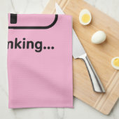 I'm Thinking... Loading Progress Bar Pink Minimali Geschirrtuch (Viertel Falte)