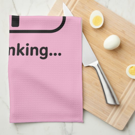 I'm Thinking... Loading Progress Bar Pink Minimali Geschirrtuch (Viertel Falte)
