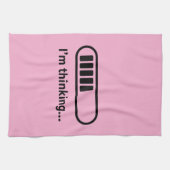 I'm Thinking... Loading Progress Bar Pink Minimali Geschirrtuch (Horizontal)