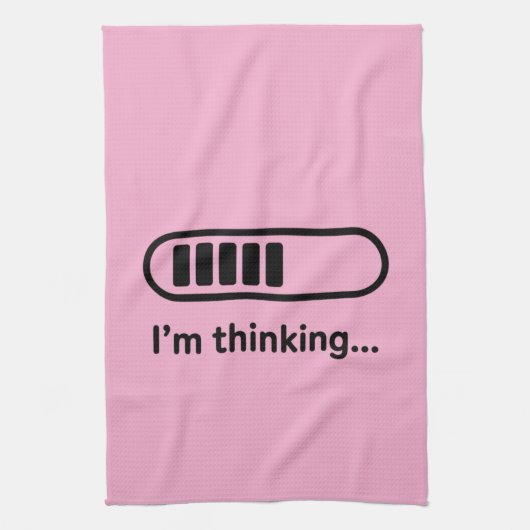 I'm Thinking... Loading Progress Bar Pink Minimali Geschirrtuch (Vertikal)