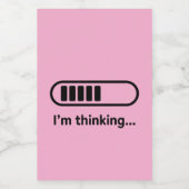 I'm Thinking... Loading Progress Bar Pink Minimali Lebensmitteletikett (Einzelnes Label)