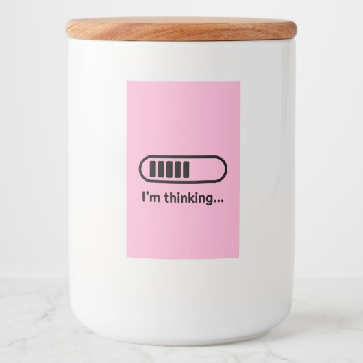 I'm Thinking... Loading Progress Bar Pink Minimali Lebensmitteletikett (Vorderseite)