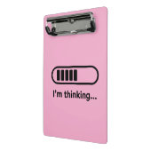 I'm Thinking... Loading Progress Bar Pink Minimali Mini Klemmbrett (Gewinkelt2)