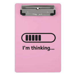 I'm Thinking... Loading Progress Bar Pink Minimali Mini Klemmbrett