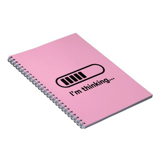 I'm Thinking... Loading Progress Bar Pink Minimali Notizblock (Rechte Seite)