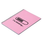 I'm Thinking... Loading Progress Bar Pink Minimali Notizblock (Linke Seite)