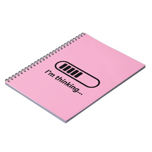 I'm Thinking... Loading Progress Bar Pink Minimali Notizblock (Linke Seite)