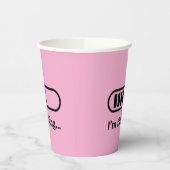I'm Thinking... Loading Progress Bar Pink Minimali Pappbecher (Links)