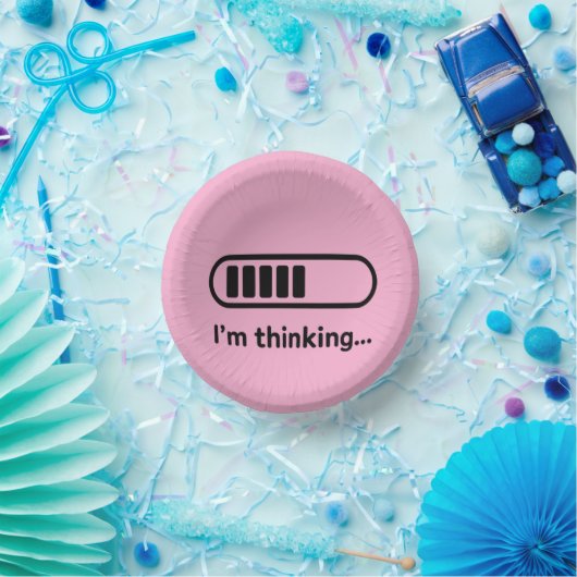 I'm Thinking... Loading Progress Bar Pink Minimali Pappteller (Party)