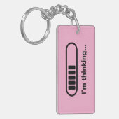 I'm Thinking... Loading Progress Bar Pink Minimali Schlüsselanhänger (Vorderseite links)