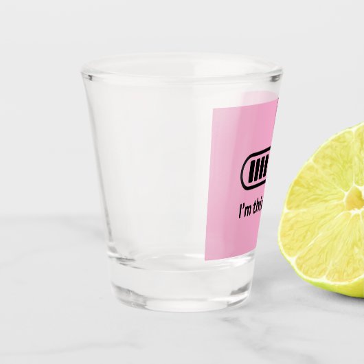 I'm Thinking... Loading Progress Bar Pink Minimali Schnapsglas (Links)