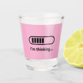 I'm Thinking... Loading Progress Bar Pink Minimali Schnapsglas (Vorderseite)