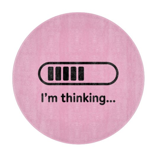 I'm Thinking... Loading Progress Bar Pink Minimali Schneidebrett (Vorderseite)