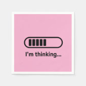 I'm Thinking... Loading Progress Bar Pink Minimali Serviette (Vorderseite)