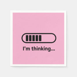 I'm Thinking... Loading Progress Bar Pink Minimali Serviette