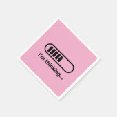 I'm Thinking... Loading Progress Bar Pink Minimali Serviette (Ecke)