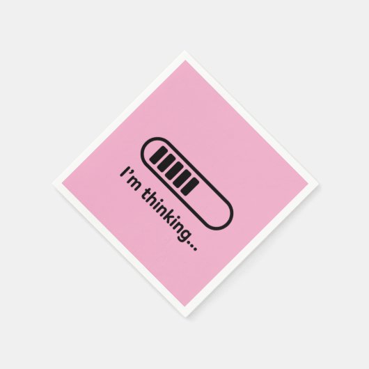 I'm Thinking... Loading Progress Bar Pink Minimali Serviette (Ecke)