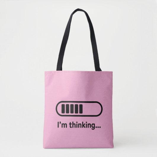 I'm Thinking... Loading Progress Bar Pink Minimali Tasche (Vorderseite)