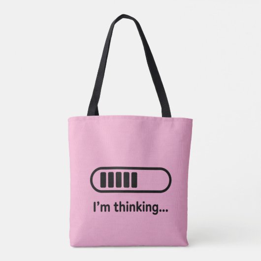 I'm Thinking... Loading Progress Bar Pink Minimali Tasche (Rückseite)