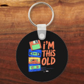 I'm This Old Funny Retro Floppy Cette Design Vinta Schlüsselanhänger (Vorderseite)