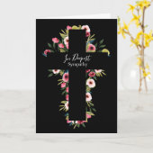 Im tiefen Beileid Hübsches Wasserfarbkreuz Karte (Gelbe Blume)