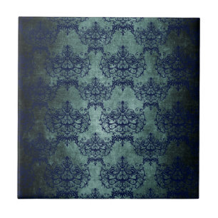 Im tiefen Blau Fliese