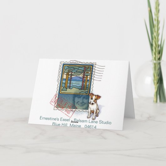 Im tiefen Winter Feiertagskarte (Rückseite)