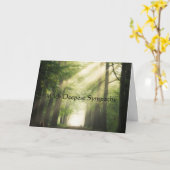 Im tiefsten Beileid hellbrachende Waldbäume Karte (Gelbe Blume)