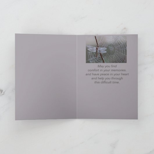 Im tiefsten Beileid Hilfe in der schwierigen Libel Karte (Innenseite)