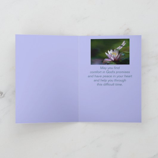 Im tiefsten Beileid Hilfe in der schwierigen Libel Karte (Innenseite)