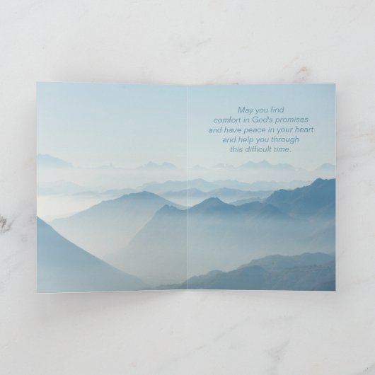 Im tiefsten Beileid Hilfe in schwierigen Bergen Karte (Innenseite)