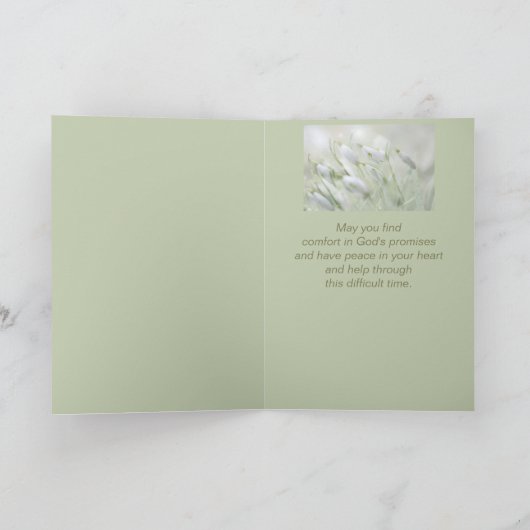 Im tiefsten Beileid Hilfe in schwierigen Schneefäl Karte (Innenseite)