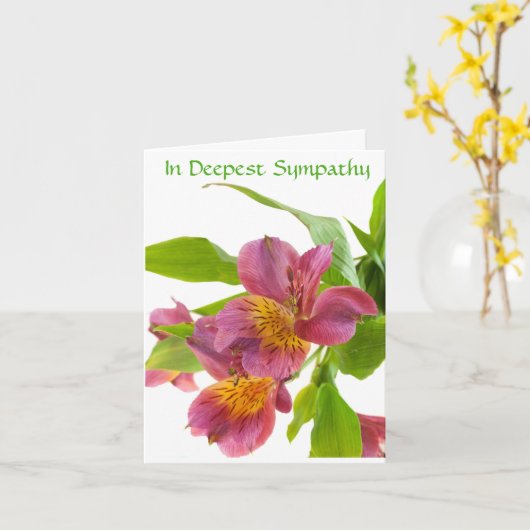 Im tiefsten Beileid Karte (Gelbe Blume)