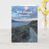 Im tiefsten Beileid Morning Sky Clouds Lake Walkin Karte (Gelbe Blume)