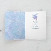 Im tiefsten Beileid schöne blaue Libellenfliegenka Karte (Innenseite)