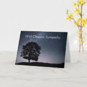 Im tiefsten Beileid Sterne Nightsky-Tonbaum Karte (Gelbe Blume)