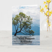 Im tiefsten Beileid Wolken Himmel Baumseen Berge Karte (Gelbe Blume)