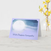 Im tiefsten Beileid wunderschöner Mondnachtkrug Karte (Gelbe Blume)