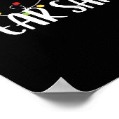 Im Too Cute For The Naughty List Funny Christmas T Poster (Ecke)