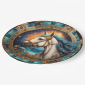 Im Traum reiten Pappteller (Schrägansicht)