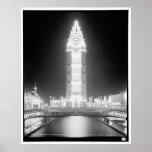 Im Traumland nachts, Coney Island, N.Y. c1905 Poster